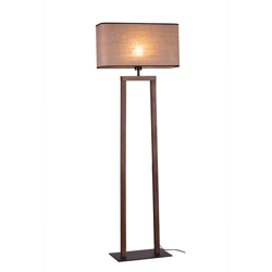 Lámpara de pie Habita nogal pantalla textil, beige características