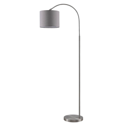 Lindby Keriba lámpara de pie, níquel/topo en oferta