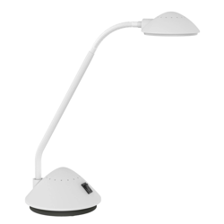 Lámpara de mesa LED MAULarc brazo flexible, blanco características