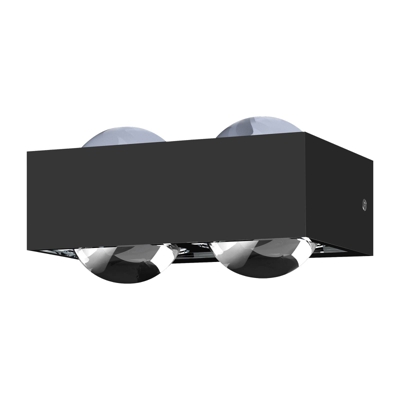 Aplique Focus 150, 4 lentes claras, 2xG9, negro