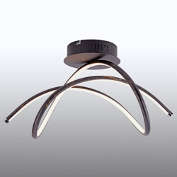 Lámpara LED de techo Violetta, curva, oxidado precio