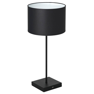 Lámpara de mesa Table negro, cilindro negro-blanco