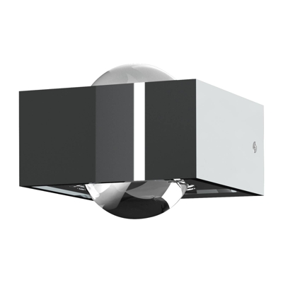 Aplique LED Focus 100, lentes claras, cromo