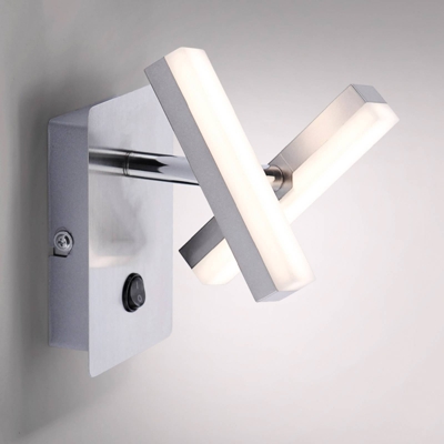 Lámpara LED de pared Rico angular de 2 llamas