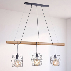 Lámpara colgante LED Edgar pantallas jaula 3 luces precio