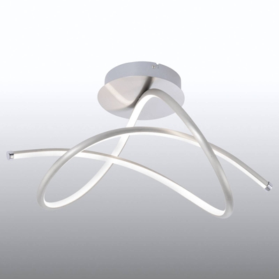 Lámpara LED de techo Violetta, curva, acero