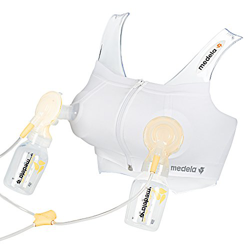Medela Easy Expression Sujetador de maternidad, color blanco, talla M características