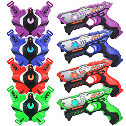 TINOTEEN Pistolas de Juguetes y Chaleco, Armas de Juego de 4 Jugadores para 6 7 8 9 10+ Niños características