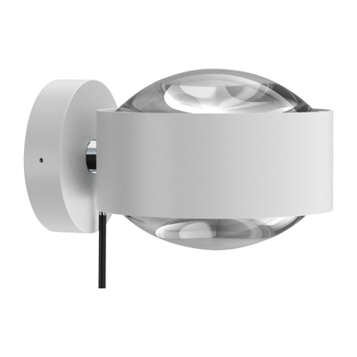 Puk Maxx Wall+ LED lentes claras blanco mate/cromo