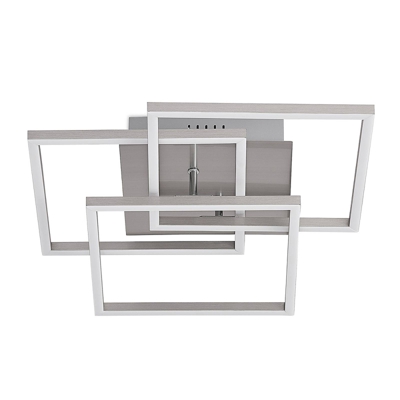 Lindby Qiana plafón LED CCT, angular, níquel