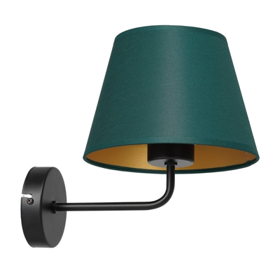 Aplique Soho, cónico, verde/oro
