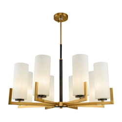 Maytoni Fortano de araña 8 luces pantallas vidrio en oferta