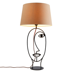 KARE Face Wire Nature lámpara mesa, retrato mujer características