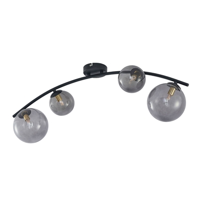 Lindby Sugiava plafón, pantalla esférica, 4 luces