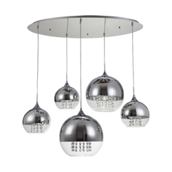 Maytoni Fermi colgante 5 luces cortina de cristal en oferta