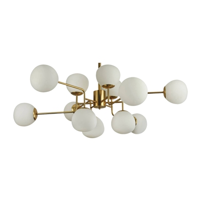 Maytoni Erich lámpara araña 12 luces latón/blanco