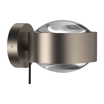 Puk Maxx Wall+ LED, lentes claras, níquel mate