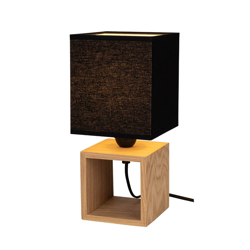 Lámpara de mesa Monas, roble engrasado, negro precio