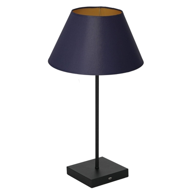 Lámpara mesa Table negro, pantalla cónica azul-oro