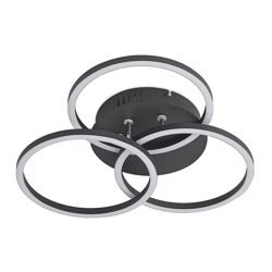 Lindby Qiana plafón LED CCT, redondo, negro características