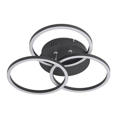 Lindby Qiana plafón LED CCT, redondo, negro