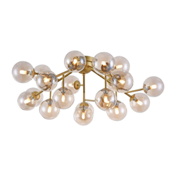 Maytoni Dallas plafón, 20 esferas de vidrio, oro características