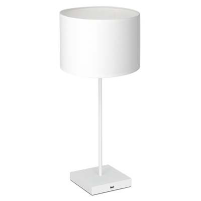 De mesa Table blanco, pantalla cilíndrica blanco