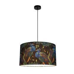 Lámpara colgante Pavo Real, Ø 45 cm, negro en oferta