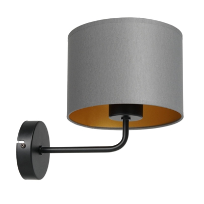 Aplique Soho, cilíndrico, gris/oro