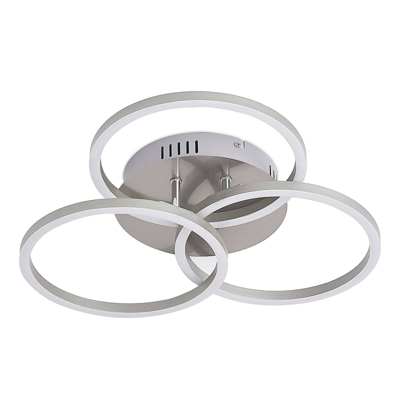 Lindby Qiana plafón LED CCT, redondo, níquel