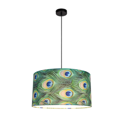 Lámpara colgante Pavo Real, Ø 45 cm, verde precio