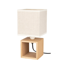 Lámpara de mesa Monas, roble engrasado, crema precio