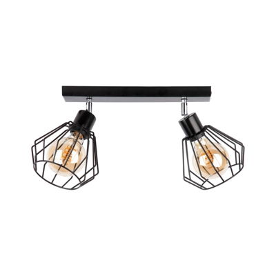 Foco de techo Limani, negro, 2 luces