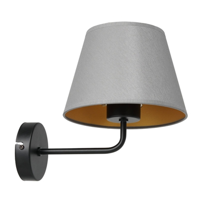 Aplique Soho, cónico, gris/oro