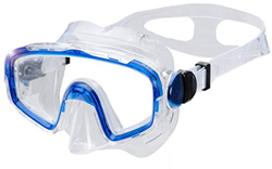 AQUAZON SHARK Junior Medium gafas de esnórquel, gafas de buceo, gafas de natación, máscara de buceo para niños, jóvenes de 7 a 14 años, vidrio templad en oferta