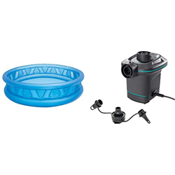 Intex 58431Np - Piscina Hinchable De Relieve Azul 188 X 46 Cm, 790 litros + 66640 - Bomba Eléctrica Invertible con Boquillas 220-240V en oferta