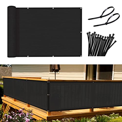 Sunnylaxx Pantalla para Balcón Jardín Protección de Privacidad HDPE(185 g/m²), Protección UV,Resistente al Viento y Transpirable,para balcón Exterior 