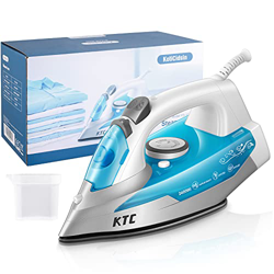KotiCidsin Plancha de vapor 2400 W, platos cerámica, antical y antigoteo, azul en oferta