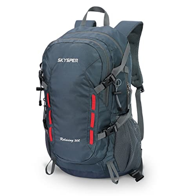 SKYSPER Mochila de Senderismo 30 litros Impermeable Macutos Mochila Trekking al Aire Libre Ultraligera Ergonómica para Escalada Deporte Viajes Acampad