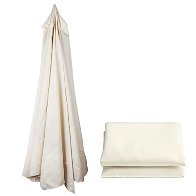 Redondo Tela De Recambio para Sombrilla, Antiultravioleta,Impermeable, Parasol De Repuesto para Sombrilla De 8 Varillas De 10 Pies De Mercado, Tela De