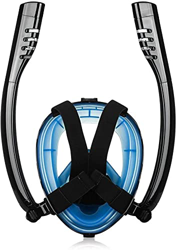 Máscara de esnórquel de Cara Completa Máscara de Buceo Antifog Tubo Doble Snorkel Máscara de Buceo Gafas de respiración con Montaje de cámara para esn precio