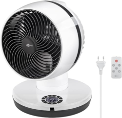 Goobay 59515 Potente ventilador con mando a distancia Ø 23 cm (9 pulgadas) / Oscilación multidireccional/Motor eléctrico de 70 W con 4 niveles de pote precio