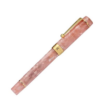Jinhao 100 - Pluma estilográfica (celuloide, punta fina, con convertidor y estuche para bolígrafos), color rosa