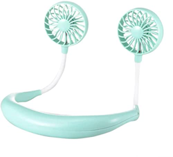 XiangWen Mini Ventilador LED de USB Ventilador portátil de Cuello portátil Pequeño Cuello Colgante Ventilación Hommfrante de Aire Acondicionado Aire A en oferta