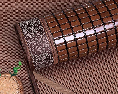 XJZHANG Colchoneta de enfriamiento de Verano Plegable, Suave, Lavable, Duradero, carbonizado, colchón de bambú Mahjong, para Dormitorio, Doble Almohad