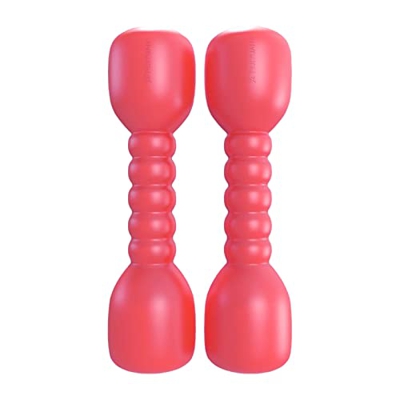 areclern Children Dumbbells Useful Convenient Plastic Dumbbells Comfortable Grip for Gifts Red
