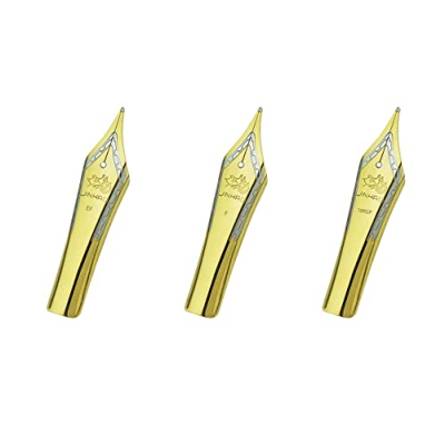 3 unids Original Jinhao Pluma Estilográfica Nibs #6 Punta de repuesto Golden EF F M Tamaño Compatible con 100 450 159 750 Doble Dragón Yongsheng 699