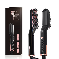 Cepillo Alisador Barba Hombre, Alisador de barba para Hombres, cepillo eléctrico para alisar la barba, profesional, 3 en 1, para hombres y mujeres, en en oferta
