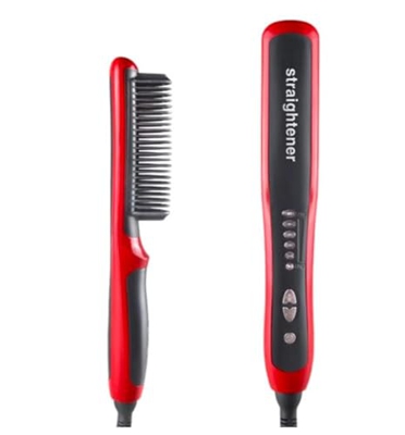 Cepillo alisador de pelo - Peine alisador de cabello - Cepillo alisador eléctrico para cabello - Cepillo plancha Anti Quemaduras