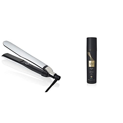 ghd Platinum+ blanca + Straight On - Plancha de pelo profesional, tecnología ultra-zone y spray de alisado